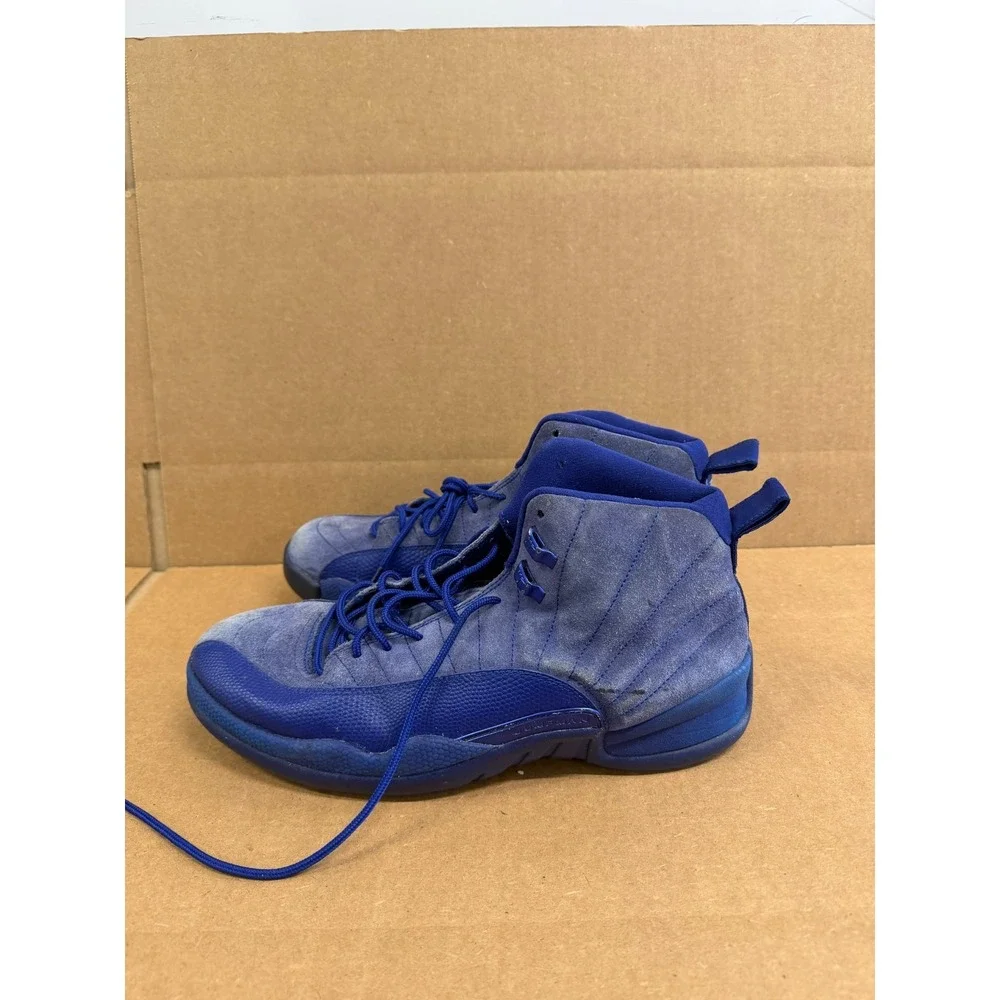 Air Jordan 12 Retro Suede High Top Sneakers Deep Royal 130690-400 Size 11 US